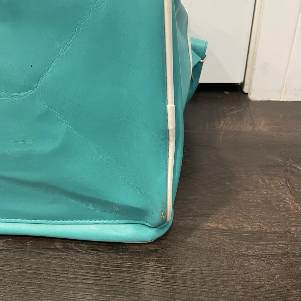 Origami Owl Duffel Bag Aqua Turquoise Purse Travel Bag Over The Shoulder READ - Picture 14 of 15